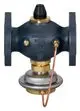 Danfoss Druckregler mit Flanschen und Kupferleitungen zur Regelung von Druck und Durchfluss, in robuster Ausführung für industrielle Anwendungen.